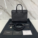 Saint Laurent Black Leather Sac de Jour Nano Croco Embossed, photo 3