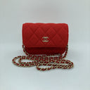 Chanel Micro Clutch With Chain In Red Quilted Jersey H52laux2, photo 3