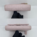 Chanel SLG Matelasse Caviar Trifold Compact Wallet Pink GHW No Card No.31
