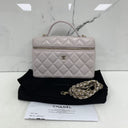 Chanel Purple Matelasse Vanity With Chain
