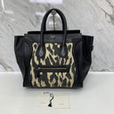 Céline Luggage Mini Old Logo Canvas Leather