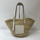 Loewe Anagram Anagram Raffia/straw Basket Bucket Tote White