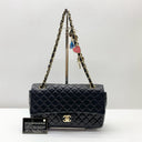 Chanel Lambskin Valentine East West Black
