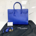 Saint Laurent Dark Blue Leather Sac De Jour Classic Shoulder