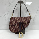 Dior Red Saddle Oblique Medium Shoulder