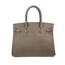 Hermès Grey Epsom Calfskin Gold Plated Metal Birkin 30 Stamp C Handbag C, photo 3