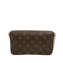 Louis Vuitton Brown Coated Canvas Monogram Félicie Pochette Crossbody