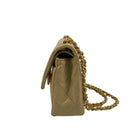 Chanel Beige Calfskin Classic Double Flap Chain Shoulder