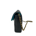 Chanel Black Lambskin Chocolate Bar Chain Shoulder