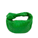 Bottega Veneta Green Lambskin Intrecciato Mini Jodie Handbag