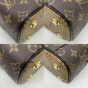 Louis Vuitton Brown Leather Reverse Monogram Top Handle Chain Shoulder Vanity PM