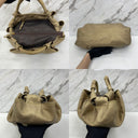 Loewe Gold Metallic Handbag Nappa Aire