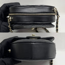 Chanel Black Matelasse Lambskin Heart Chain Shoulder SHW