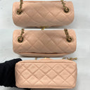 Chanel Pink Lambskin Coco Crush 17Cm Mini Square GHW