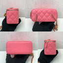 Chanel Vanity Lambskin Chain Shoulder Pearl Crush GHW Pink No.32 (w/card)