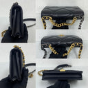 Chanel Black Chanel19 Lambskin Wallet On Chain Black