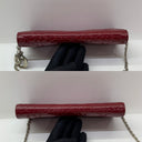Dior Red Cannage Wallet On Chain Woc Patent Red