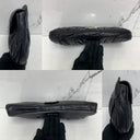 Miu Miu Black Leather Gather Chain Wristlet Clutch, photo 4