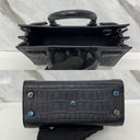 Saint Laurent Black Leather Sac de Jour Nano Croco Embossed, photo 4