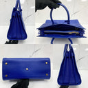 Saint Laurent Dark Blue Leather Sac De Jour Classic Shoulder