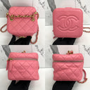 Chanel Pink Lambskin As3228 Small Vanity BAG W/mirror