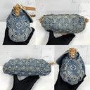Louis Vuitton Blue Denim Monogram Pleaty Mini