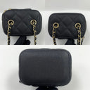 Chanel Matelasse Caviar Mini Vanity On Chain Black GHW