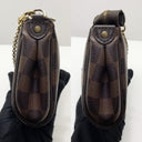 Louis Vuitton Damier Brown Leather Pochette Eva (no Leather Strap)