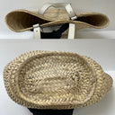 Loewe Anagram Anagram Raffia/straw Basket Bucket Tote White