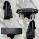 Chanel Black Classic Flap Vintage Maxi Lambskin Single Flap Chain One Shoulder, photo 4
