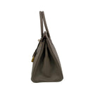 Hermès Grey Epsom Calfskin Gold Plated Metal Birkin 30 Stamp C Handbag C, photo 4