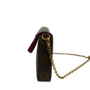 Louis Vuitton Brown Coated Canvas Monogram Félicie Pochette Crossbody