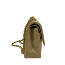 Chanel Beige Calfskin Classic Double Flap Chain Shoulder