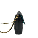Chanel Black Lambskin Chocolate Bar Chain Shoulder