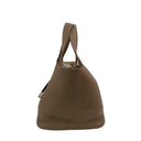 Hermès Etoupe Clemence Calfskin Palladium Plated Metal Picotin 22 Stamp Y Handbag Y
