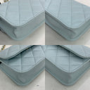 Chanel SLG Matelasse Lambskin Mini Chain Clutch Blue