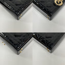 Dior Black Lady Mini Patent Flap Ver Shoulder