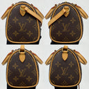 Louis Vuitton Brown Monogram Nano Speedy M61252 Shoulder Bag