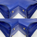 Saint Laurent Dark Blue Leather Sac De Jour Classic Shoulder