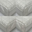 Dior White Leather Cannage D-joy 3 Way Micro GHW Shoulder