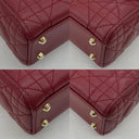 Dior Lady Mini (flap/suede) W/rhinestone Charms Red GHW