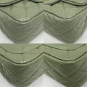 Chanel Green Lambskin Leather Matelasse Coco Crush 17Cm Mini Square Shoulder