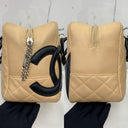 Chanel Beige/black Cambon Boston Shoulder