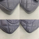 Chanel Matelasse Lambskin Mini Rectangle Chain Shoulder Single Flap 20Cm SHW Grey