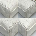 Dior White Cannage D-joy 3 Way Micro GHW 10Ma*0294 Shoulder Bag