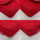 Chanel Red Cotton Matelasse Cd0104 Novelty Jersey Mini Clutch On Chain Flap Rfid Bag