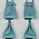 Hermès Blue Birkin 30 Epsom T Stamp Atoll PHW