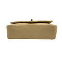Chanel Beige Calfskin Classic Double Flap Chain Shoulder