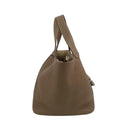 Hermès Etoupe Clemence Calfskin Palladium Plated Metal Picotin 22 Stamp Y Handbag Y