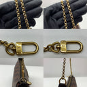 Louis Vuitton Damier Brown Leather Pochette Eva (no Leather Strap)